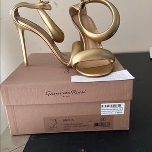 Gianvito Rossi Metallic Gold Heels